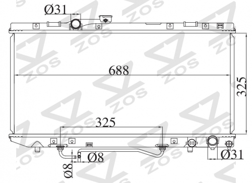 TOYOTA CELICA 2.0 16V ST180 1989-1993 AT radiator