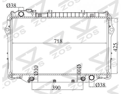 TOYOTA LANDCRUISER HZJ80 1990-1993 AT radiator