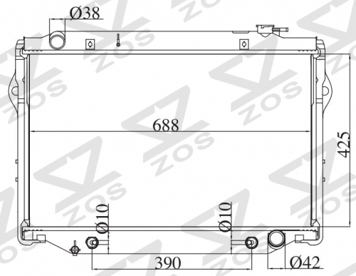 TOYOTA LANDCRUISER 1995-1998 AT radiator