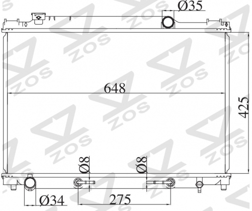 TOYOTA CROWN 2.0L YXS10 2001-2003 AT radiator