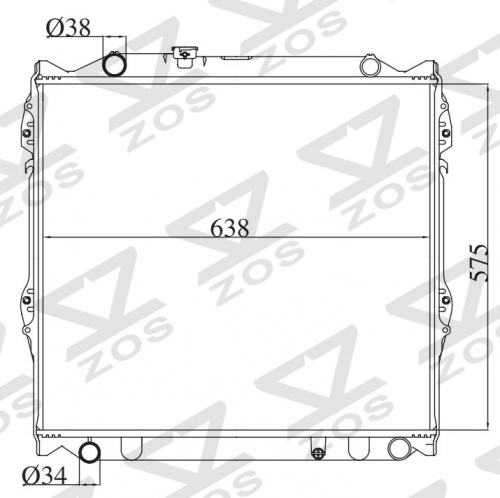 TOYOTA LANDCRUIESER PRADO/HILUX SURF/4RUNNER KZN 1995-1997 MT radiator