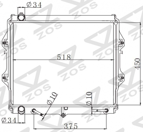 TOYOTA HILUX 3.0 AT radiator