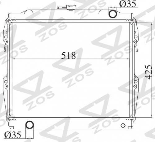 TOYOTA HILUX 2.4D/4 RUNNER/PICK UP 1986-1993 MT radiator