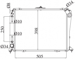 TOYOTA HIACE(DIESEL) 1998-1999 AT radiator