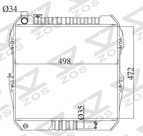 TOYOTA HILUX 2.4 D 1988-1997 MT radiator