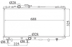 TOYOTA TERCEL1.5//PASEO/COROLLA 2/CORSA/CYNOS 1992-1995 AT radiator