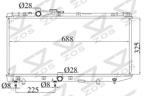 TOYOTA TERCEL1.5//PASEO/COROLLA 2/CORSA/CYNOS 1992-1995 AT radiator