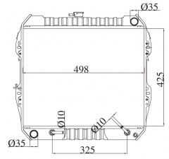 TOYOTA HILUX 2.4 1984-1990 AT radiator