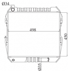 TOYOTA HILUX 1984-1998 MT radiator