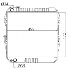TOYOTA HILUX 2.4 D 1988-1997 MT radiator