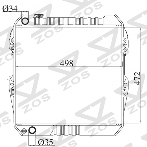 TOYOTA HILUX 2.4 D 1988-1997 MT radiator