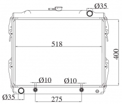 TOYOTA HILUX 2.4D/4 RUNNER/PICK UP 1985-1995 AT radiator