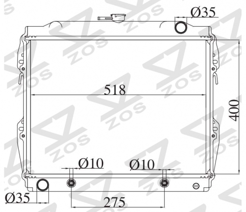 TOYOTA HILUX 2.4D/4 RUNNER/PICK UP 1985-1995 AT radiator