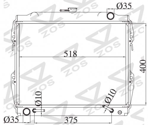 TOYOTA HILUX 2.4D/4 RUNNER/PICK UP 1985-1995 AT radiator