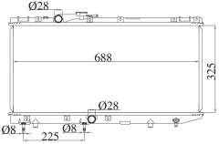 TOYOTA TERCEL1.5//PASEO/COROLLA 2/CORSA/CYNOS 1992-1995 AT radiator