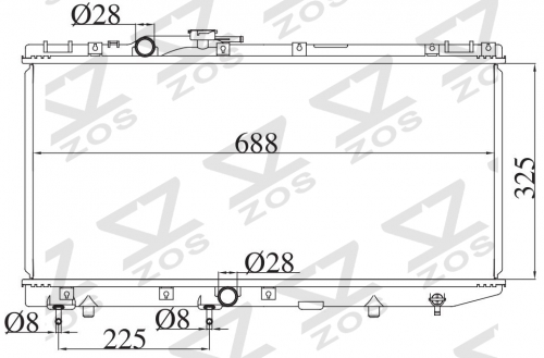 TOYOTA TERCEL1.5//PASEO/COROLLA 2/CORSA/CYNOS 1992-1995 AT radiator