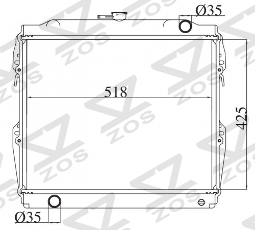 TOYOTA HILUX PICKUP'86-93 1986-1993 MT radiator