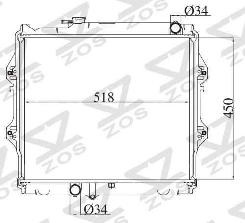 TOYOTA HILUX 4 RUNNER 2.7G 1999- MT radiator