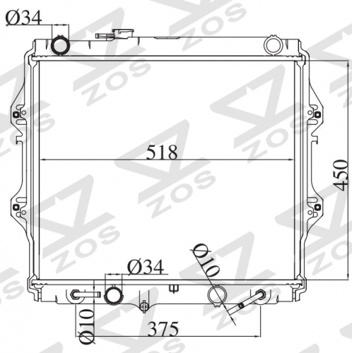 TOYOTA HILUX 3.0L 1997 AT radiator