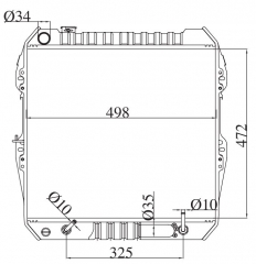 TOYOTA HILUX 2.4 D 1988-1997 AT radiator