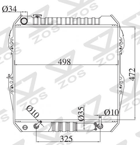 TOYOTA HILUX 2.4 D 1988-1997 AT radiator