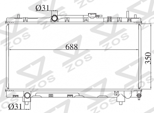TOYOTA HIACE(DIESEL) 1998-1999 MT radiator