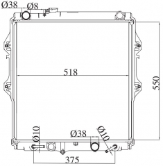 TOYOTA HILUX 2.4D 1989 AT radiator