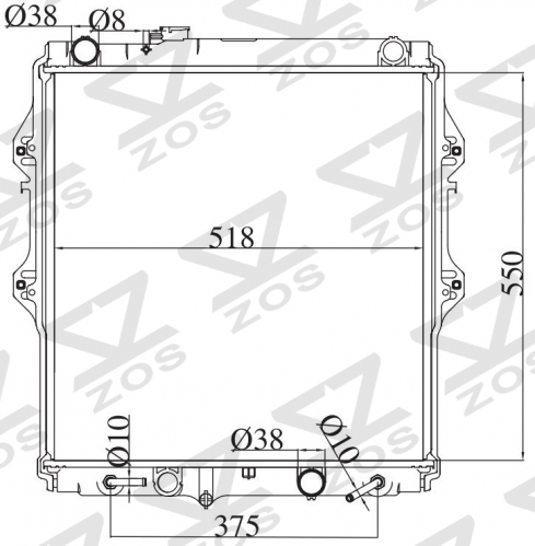 TOYOTA HILUX 2.4D 1989 AT radiator