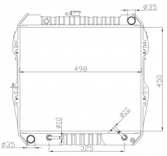 TOYOTA HILUX 2.4 3.0 G 1988-1995 AT radiator