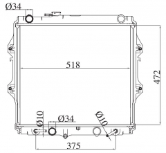 TOYOTA HILUX 3.0L 1997 AT radiator