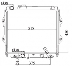 TOYOTA HILUX 4RUNNER 2.5D 2001-2002 AT radiator