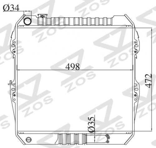 TOYOTA HILUX 2.4 D 1988-1997 MT radiator