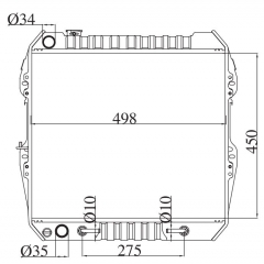 TOYOTA HILUX 2.4 2.8D 1989-1996 AT radiator
