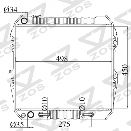 TOYOTA HILUX 2.4 2.8D 1989-1996 AT radiator