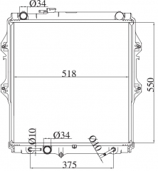 TOYOTA HILUX 2.4D 1997-2001 AT radiator
