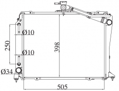 TOYOTA HIACE(GAS) 1998-1999 AT radiator