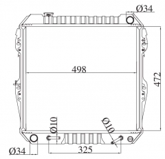 TOYOTA HILUX 3.0G V6 1989-1995 AT radiator