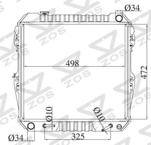 TOYOTA HILUX 3.0G V6 1989-1995 AT radiator