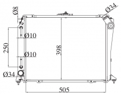 TOYOTA HIACE(DIESEL) 1998-1999 AT radiator