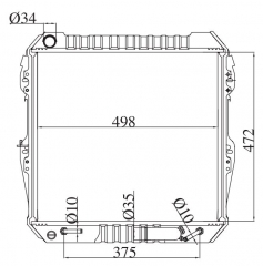 TOYOTA HILUX 2.4 1988-1993 AT radiator