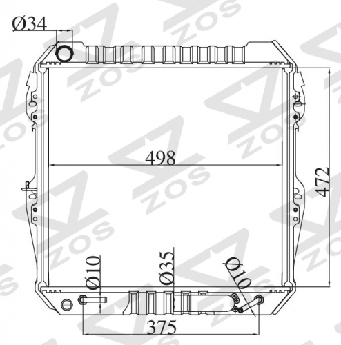 TOYOTA HILUX 2.4 1988-1993 AT radiator