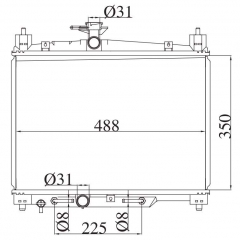TOYOTA YARIS /PLATZ/VITZ/ECHO 1.0 1.3 2000-8 AT radiator