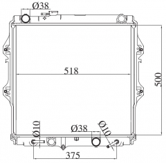 TOYOTA HILUX 4RUNNER 2.5D 2001-2002 AT radiator