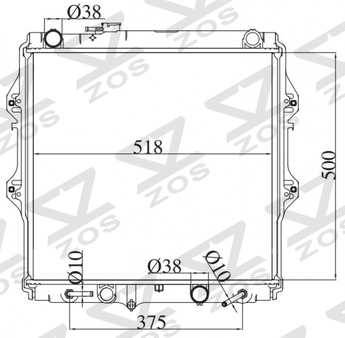 TOYOTA HILUX 4RUNNER 2.5D 2001-2002 AT radiator