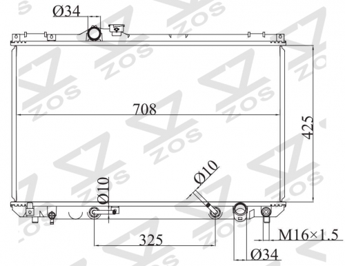 TOYOTA CROWN 1995-1998 AT radiator