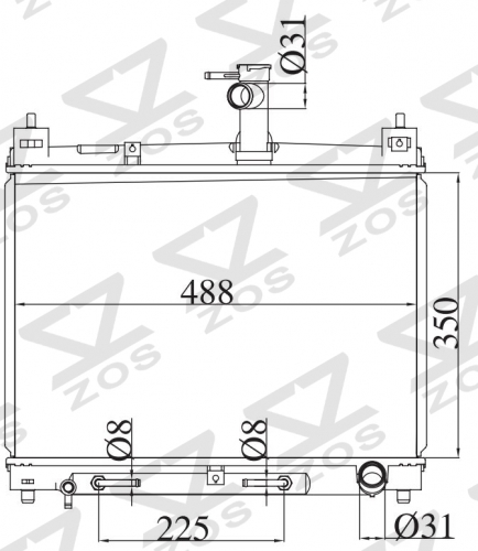 TOYOTA VIOS 2003- AT radiator
