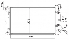TOYOTA COROLLA 2000-2004 AT radiator