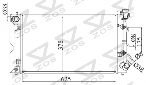 TOYOTA COROLLA 2000-2004 AT radiator