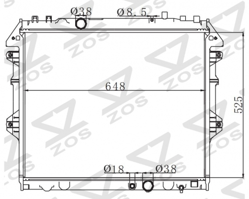 TOYOTA HILUX VIGO /INNOVA 3.0 D 2004- MT radiator