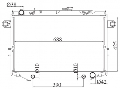 TOYOTA LANDCRUISER 4.2D 2000-2002 AT radiator